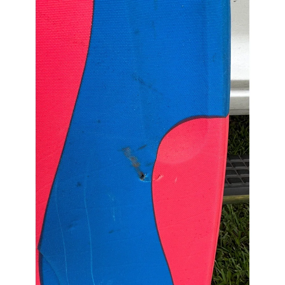 Morey Boogie‎ Bodyboard Unisex One Size Blue Pink Swirl Foam Surf Board Leash
